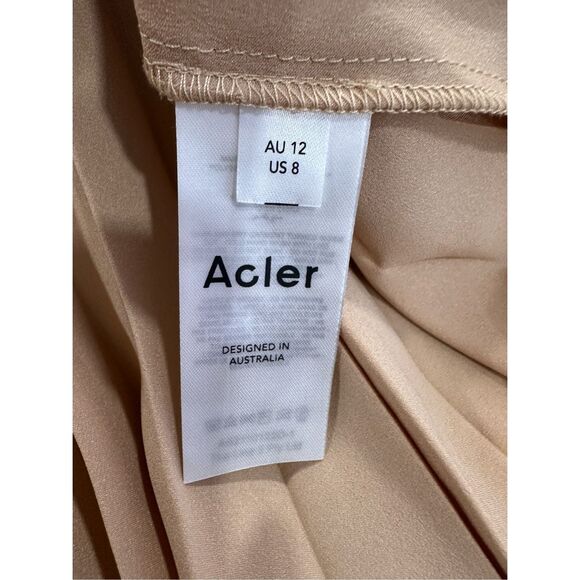NWT ACLER Kalora Satin Dress Size US8 $450 - Picture 10 of 11